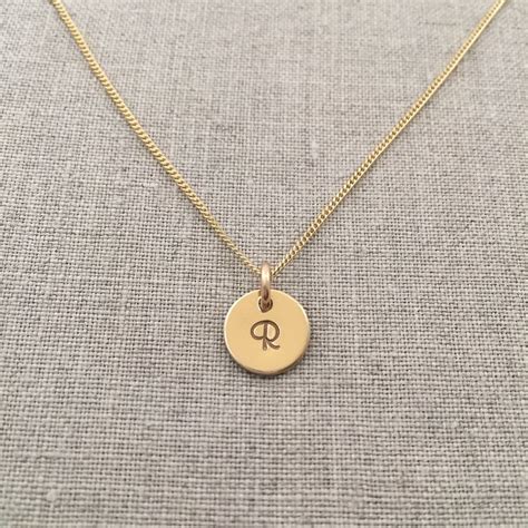 Solid Gold Monogram Necklace
